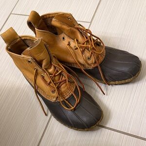L.L. Bean Brown and Black Duck Boots